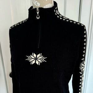 Dale Norway Gelio Black Half Zip Sweater- Size: Medium